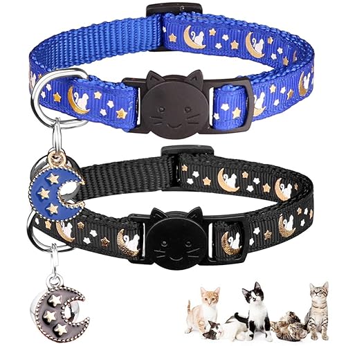 2Pcs Breakaway Cats Collars Cat Collars for Boy & Girl