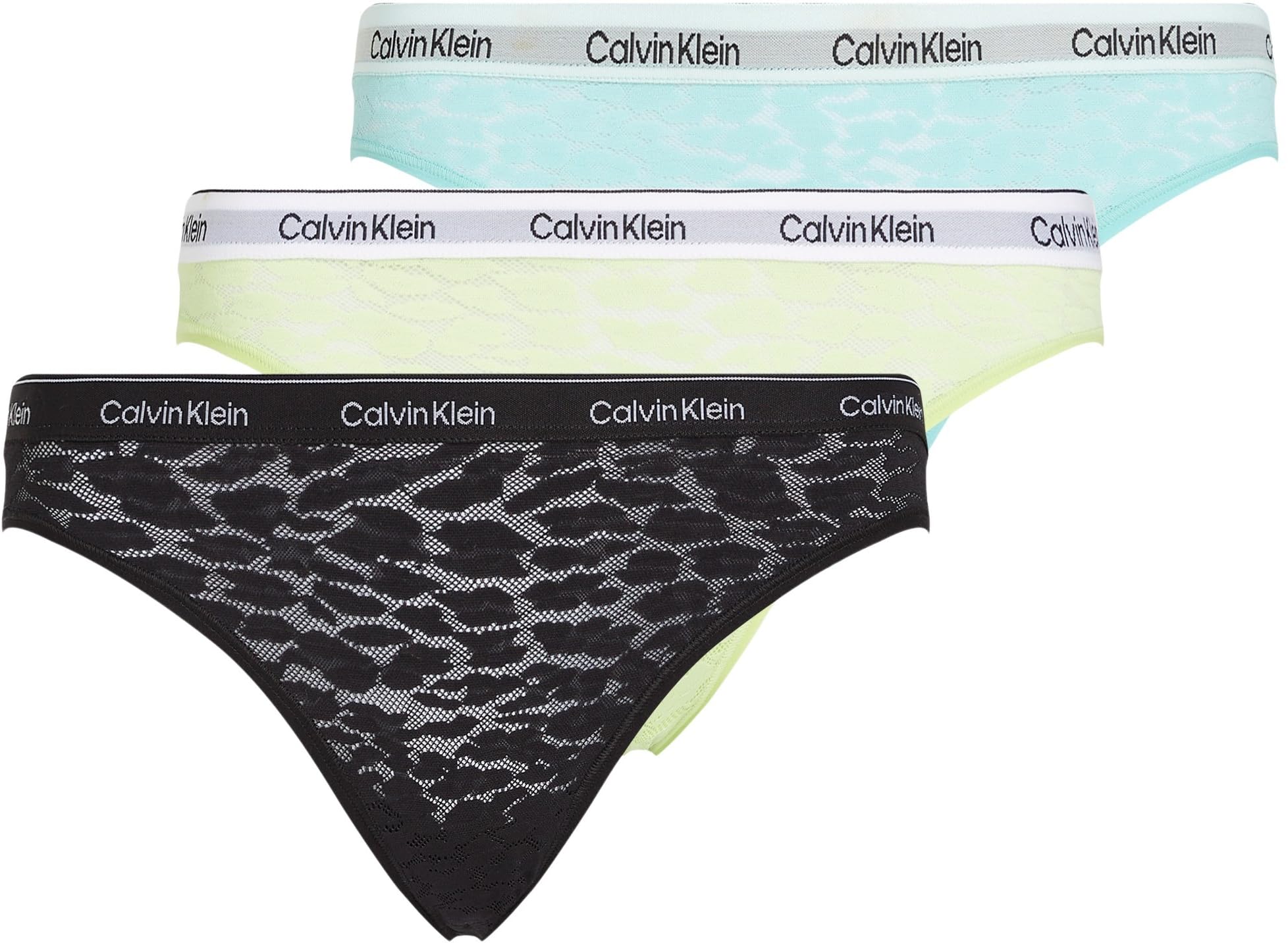 Calvin Klein Damen 3er Pack Slips Bikini Form Low-Rise Unterwäsche