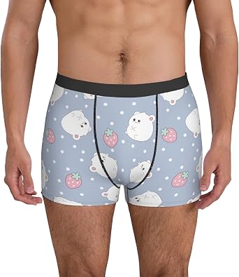 Cute Hamster for Mens 3D Space Boxer Briefs, All Over Print, Breathable & No Ride-Up