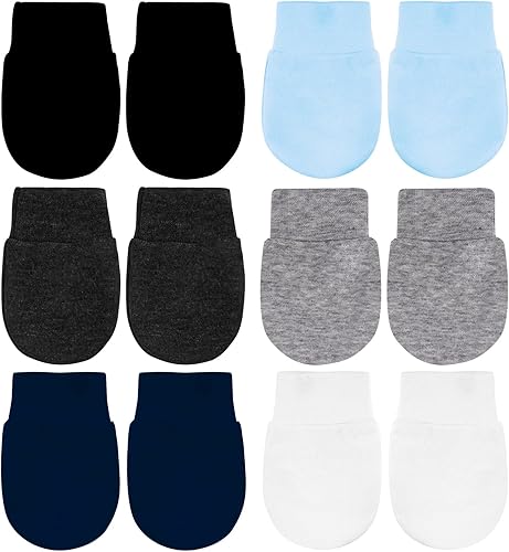 Manoplas para bebés recién nacidos, guantes elásticos suaves para muñeca para niños de 0 a 6 meses