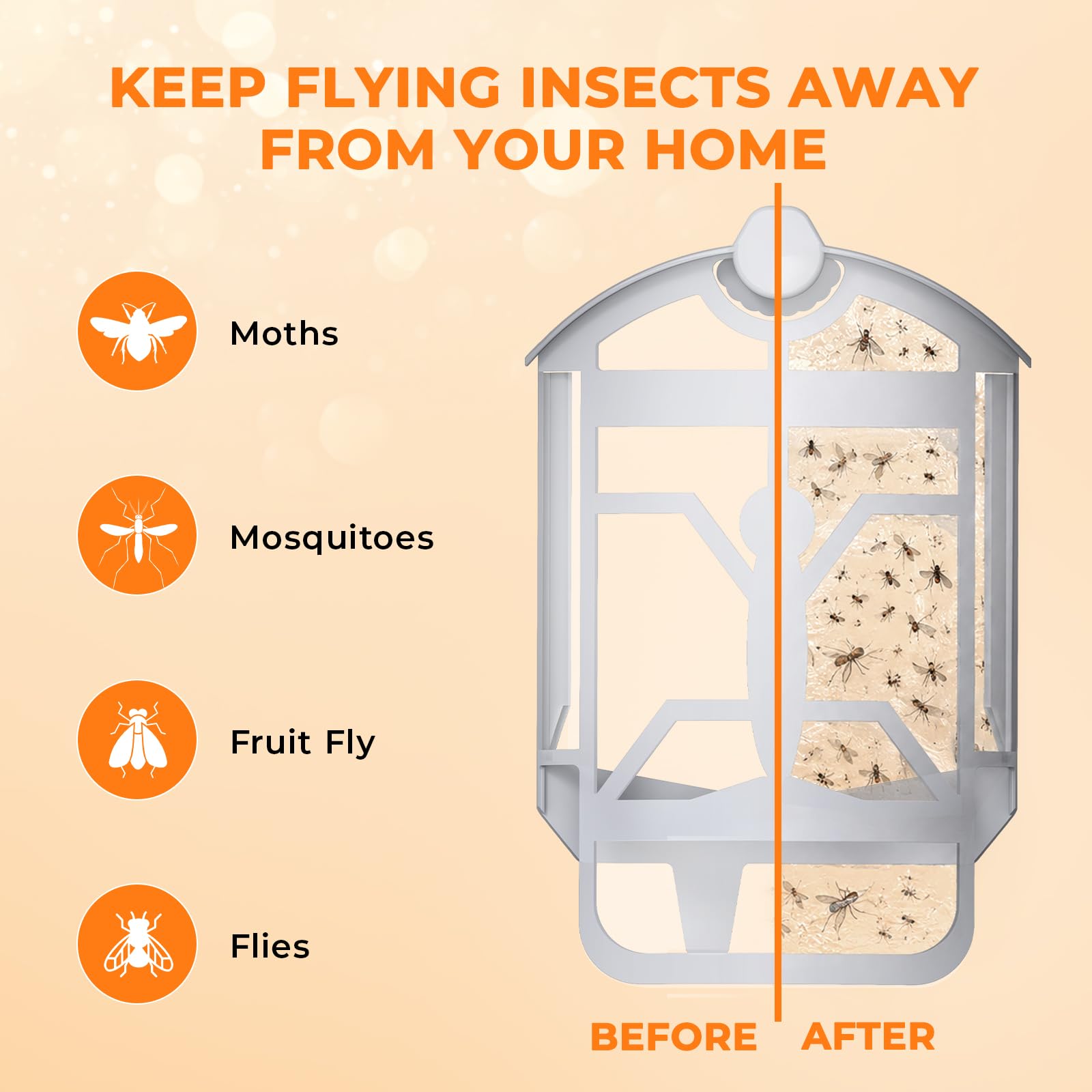 Lot de 10 recharges pour piège à insectes volants, compatibles avec les pièges à insectes volants M364 M364A et Max, attraper les moucherons, les mouches domestiques et les mouches des fruits