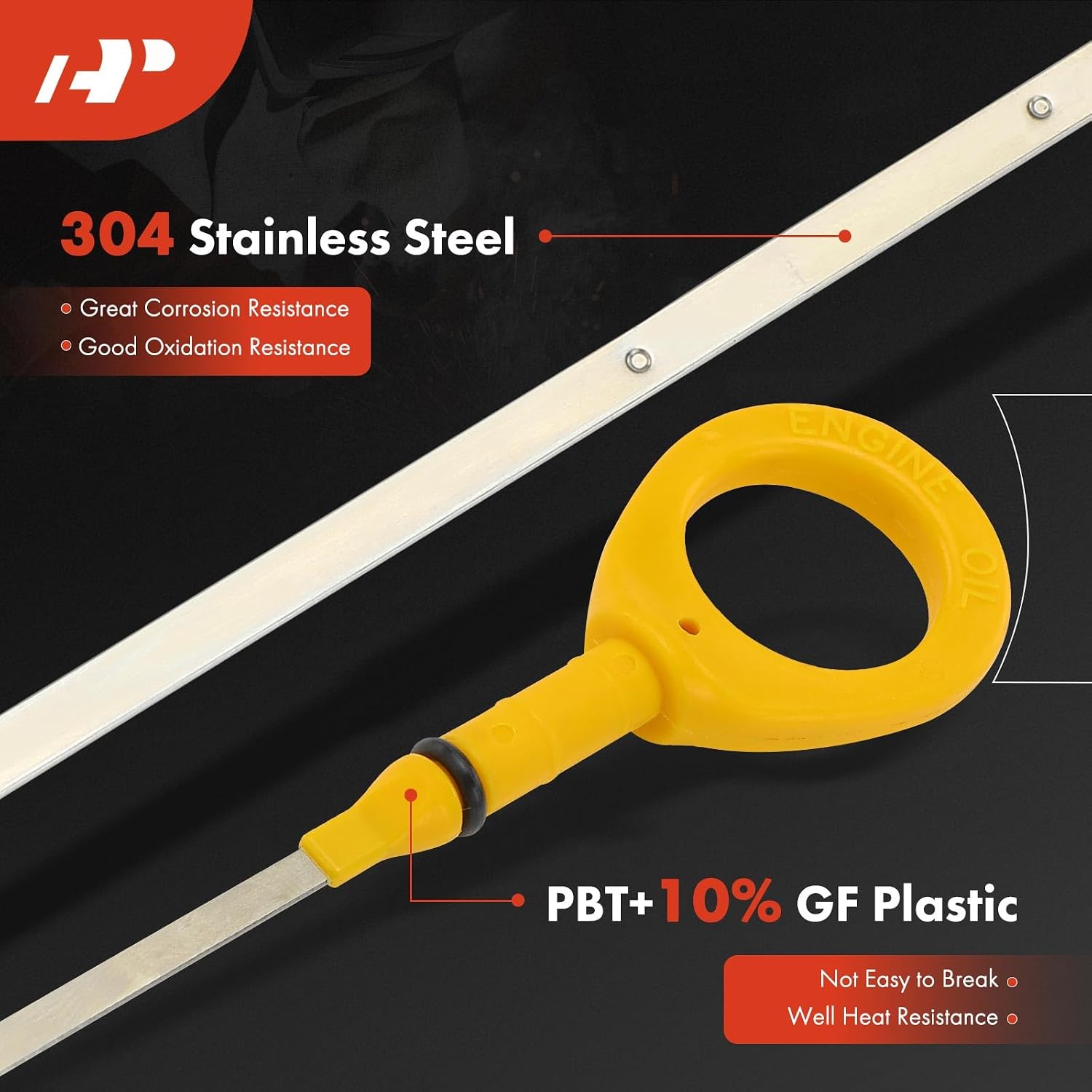A-Premium V6 4.0L Engine Oil Dipstick Compatible with Toyota Tacoma 2005-2015, Tundra 2005-2011, 4Runner 2003-2009, FJ Cruiser 2007-2010, Engine Oil Measuring Rod Dip Stick
