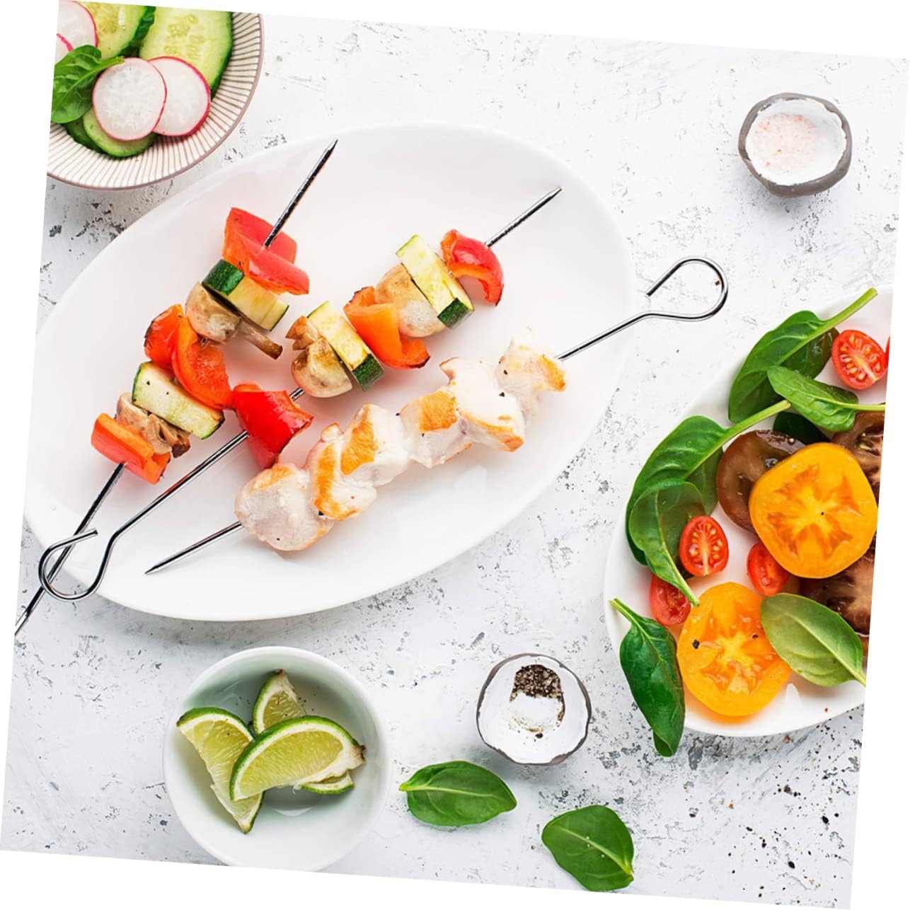 Veemoon 6pcs Air Fryer Accessories Set Includes Baking Pan Pizza Tray and Rack for Versatile Cooking Cakes Pies and Pizza Compatible with Air Fryers