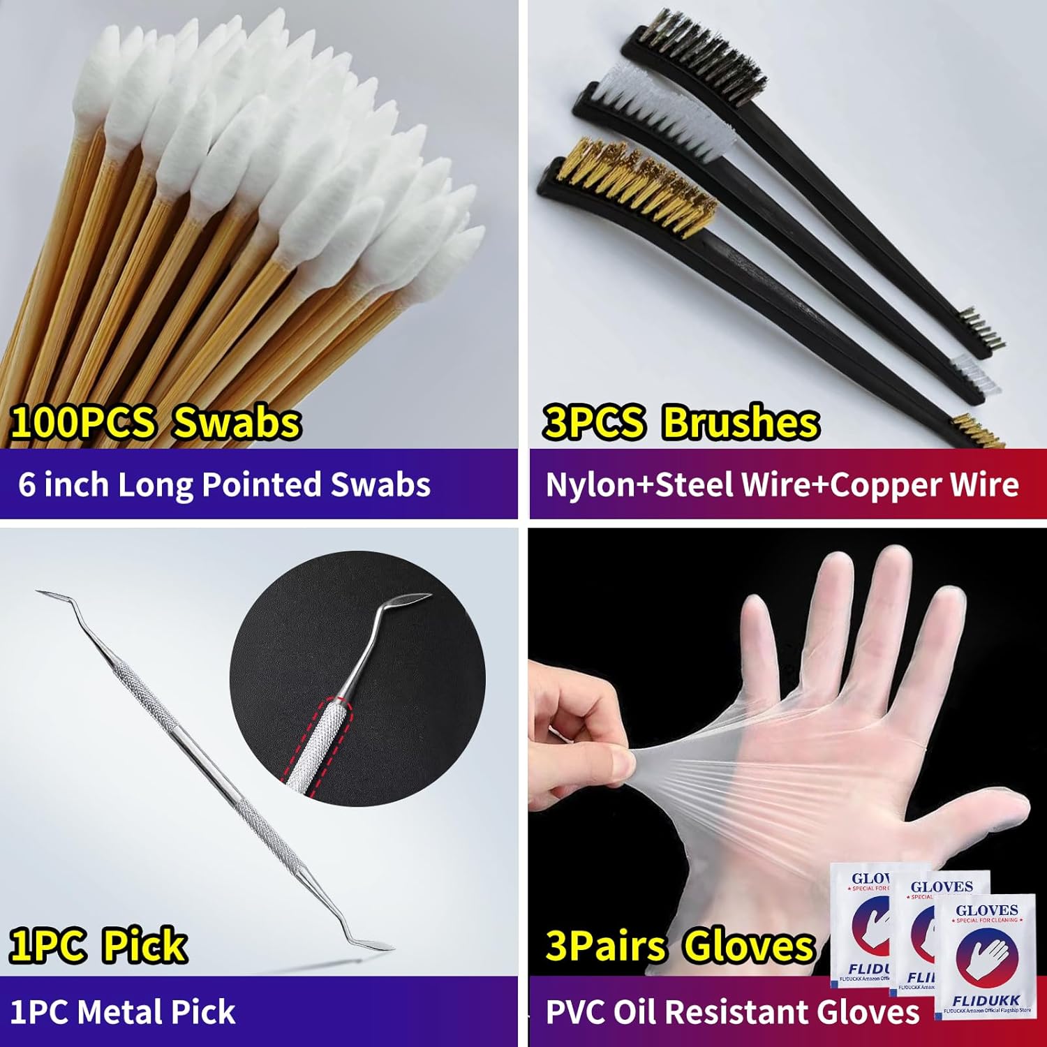 Oversized Mat/ 12Ga /9mm / 5.56mm Bore Cleaner+ CLP Oil Gun Cleaning Kit,Gun Cleaning Supplies with Gun Snake,Gun Cleaning Patches,6-inch Swab,Gun Brushes,Cleaning Pick,Gun Cloth,Pad