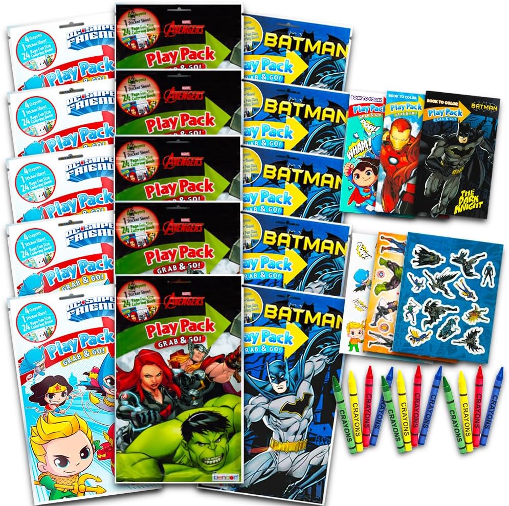 Marvel Avengers Party Favors Pack Bundle of 12 Avengers