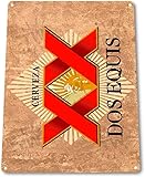 TammieLove TinSignEUa19249 Plaque en étain vintage Motif bière Dos Equis Beer Décoration murale Bar Pub 19,8 x 30 cm (L x l)