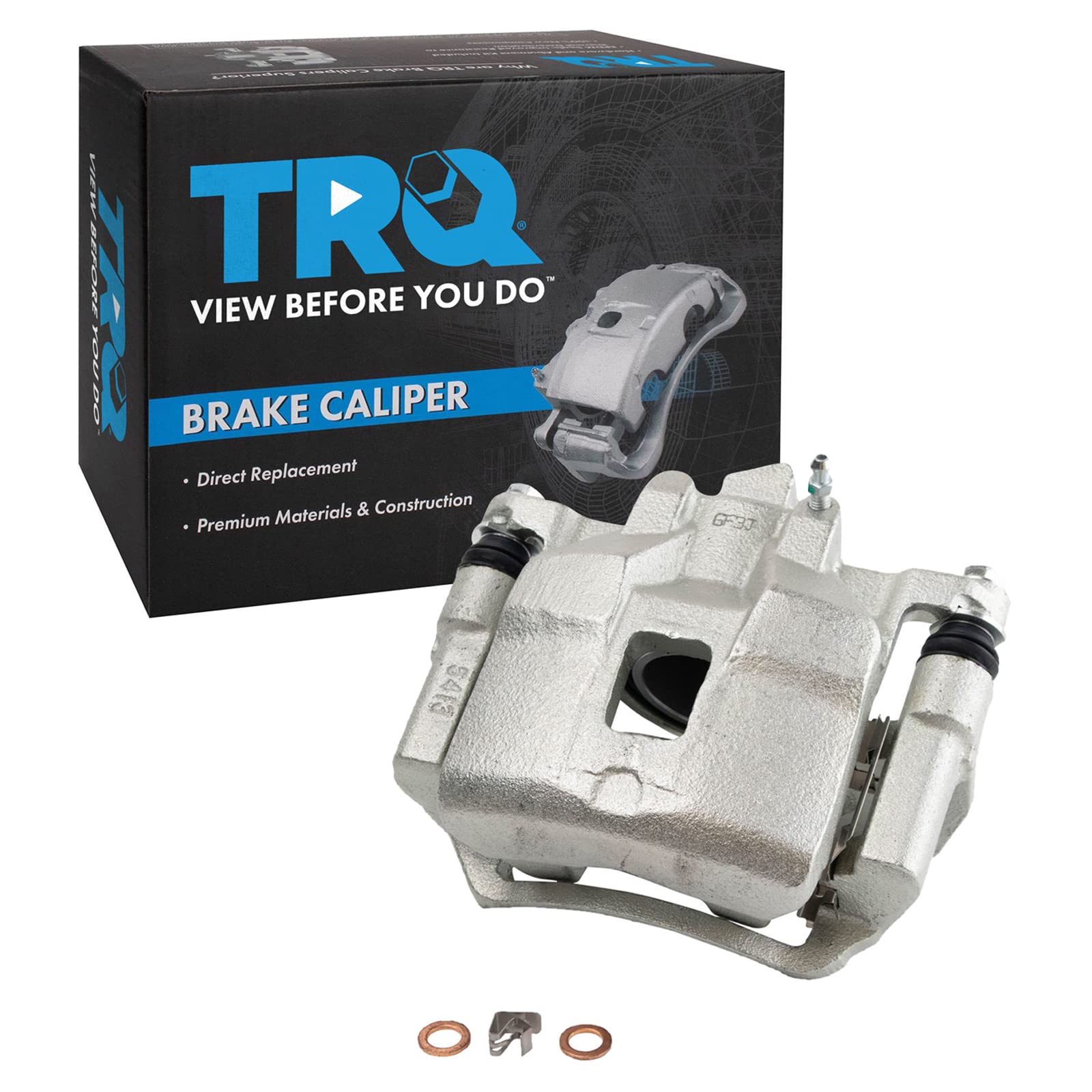 TRQ Front Left Brake Caliper w/Bracket Drivers Side