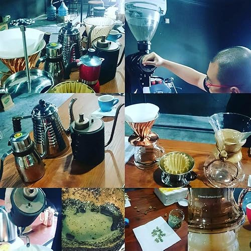 Miniatura 4 de Filtros de café para cesta de 1 a 4 tazas, filtro biodegradable marrón natural, papel sin blanquear para uso en la oficina en casa, flores de filtro