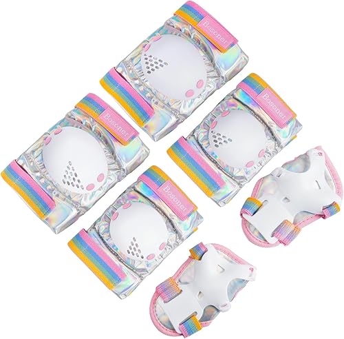 Miniatura 12 de BOSONER - Rodilleras y coderas para niños y jóvenes, equipo de protección para patines, ciclismo, BMX, bicicleta, patinaje en línea, patineta, Verde