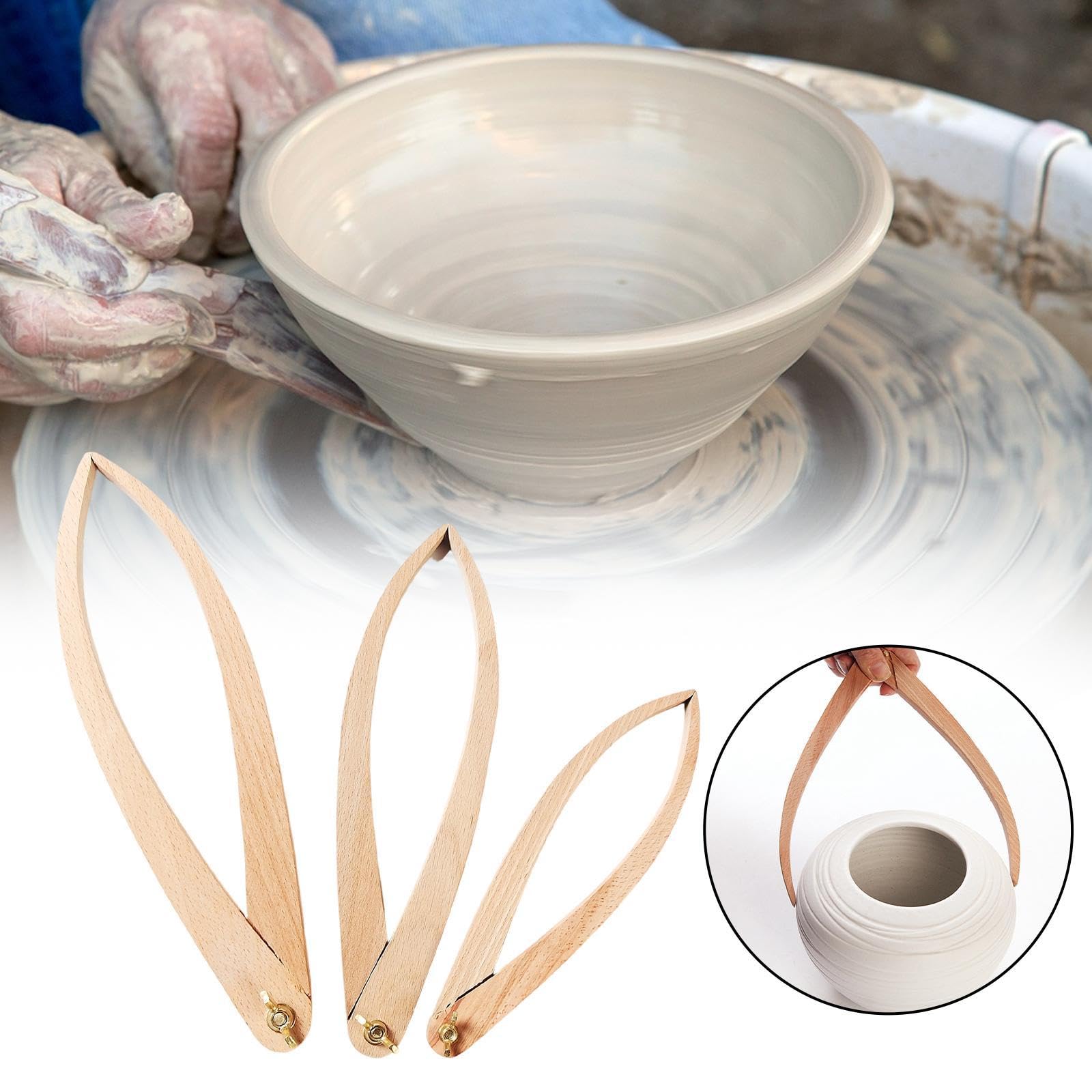Pinza per Immersione per Sculture in Argilla, 3 Pezzi, Strumento per Ceramica, Pratico Artigianato in Ceramica