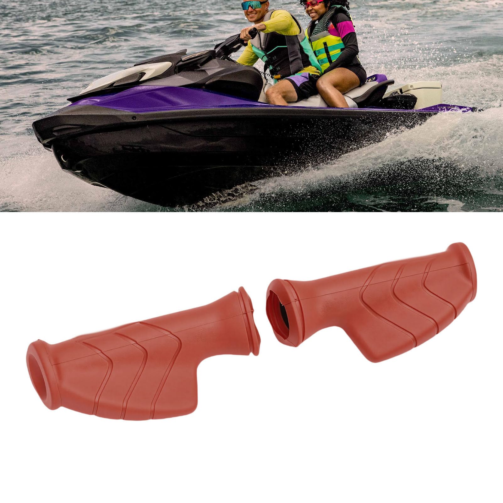 Set Impugnature con Poggiapolsi, Ricambio per RXP RXT GTX GTS GTR 90 130 155 170 215 230 260 300, Motivi Strutturati Sulla Superficie in Gomma Premium per Comfort e Controllo