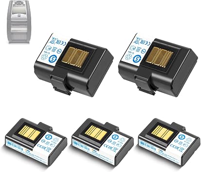CBQ 5PCS 3400mAh ZQ520 ZQ620 Battery for Zebra PrinterZQ520 QLN320 QLN220 ZQ620 ZQ521 ZQ500 ZR628 ZQ610 ZQ658 ZQ668 ZR638 ZR668 Mobile Printers,Lithium Battery