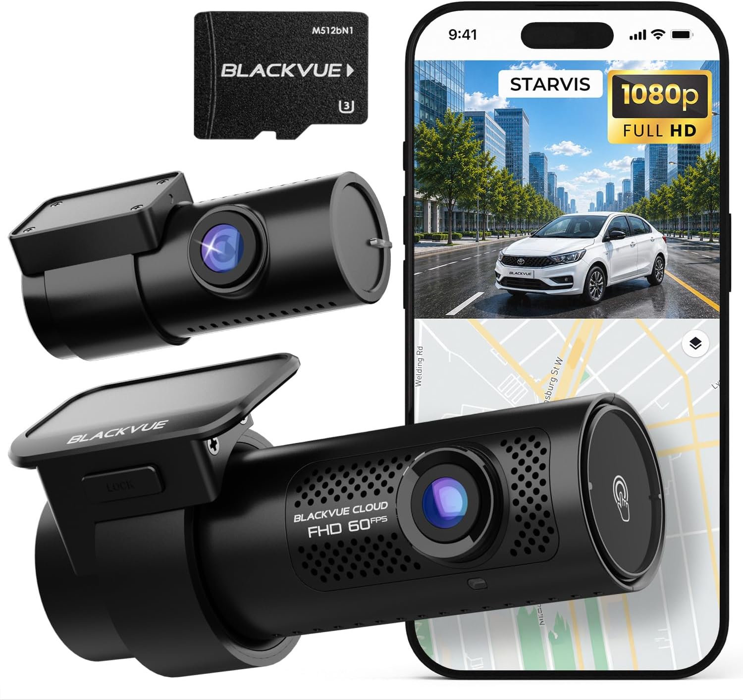 DR770X II, 1080P+1080P Dash Cam Front and Rear, Free 64GB Card | STARVIS, Hardwire Cable Included, 24H Parking Mode, Wi-Fi, GPS, App Control, Cloud Connectivity, Supports up to 1TB micro SD