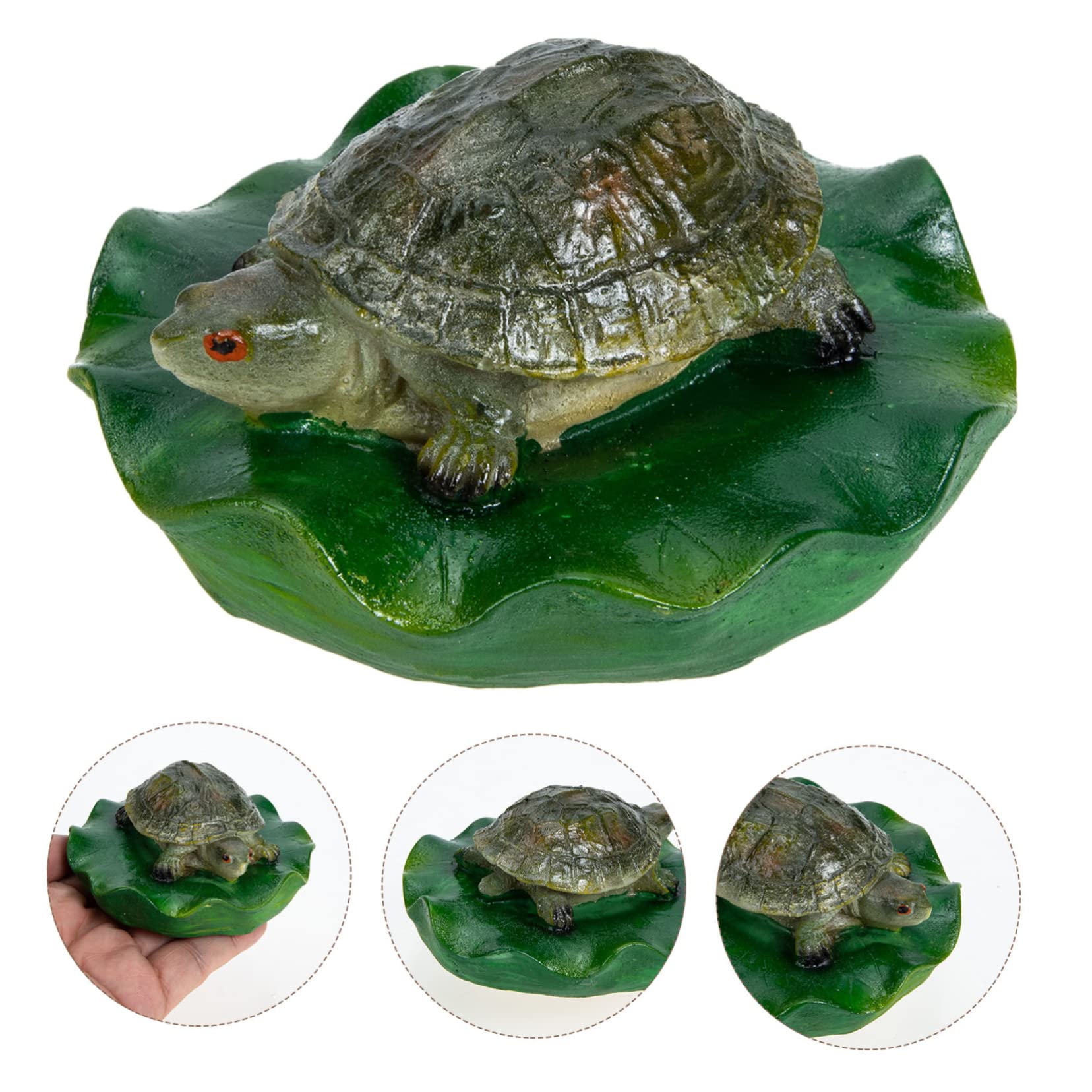 Abaodam 3 Stück Schwimmende Schildkröte Dekofigur Harz Realistische Teichdekoration für Garten und Terrasse Wetterfestes Ornament für Miniteiche und Teichlandschaften als für
