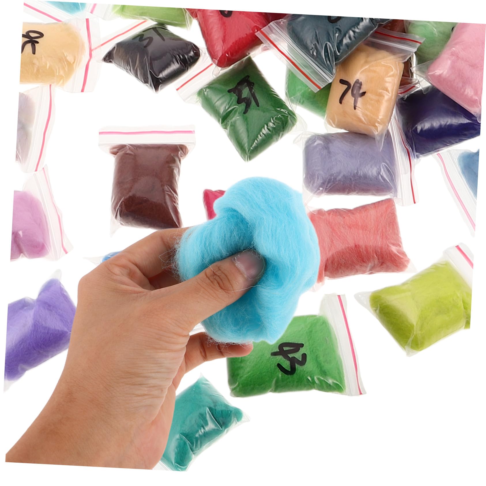 Lana para Fieltrar Aguja para Bricolaje, 100 Colores y 100 Piezas