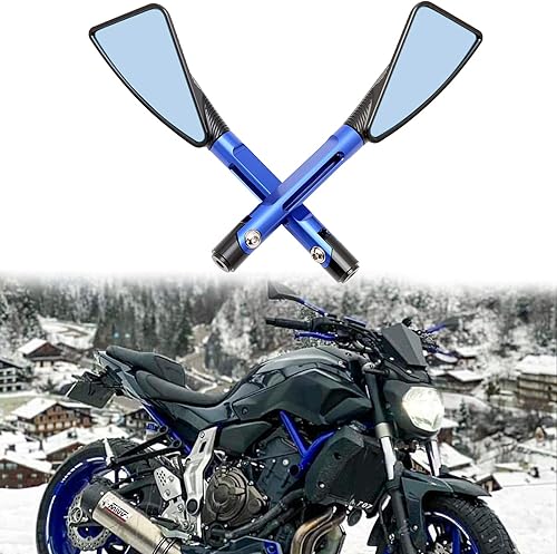 Vista 21 de JMTBNO Espejos retrovisores universales M8 M10 para motocicleta, manubrio, espejo lateral lateral compatible con Honda Scooter Suzuki Yamaha