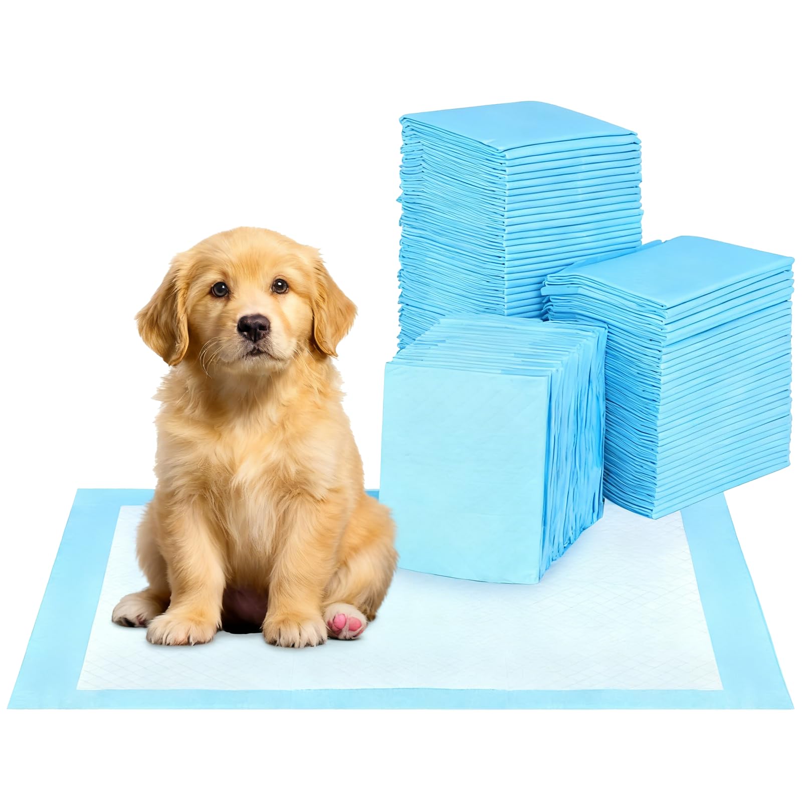 Eidoct White 100Pack Duty Super Absorbent Fast Drying Puppy Training Pads, 45X33cm Highly Absorbent Dog Pee Pads, Quick-Dry Surface, For Puppies, Kitten, Hamster Small Pets
