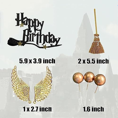 Miniatura 4 de 16 piezas de suministros de fiesta de mago para decoración de pastel de cumpleaños, regalos de fiesta de cumpleaños, decoración de pastel de castillo