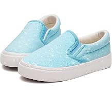 Toandon Toddler Kids Sparkle Glitter Sequins Sneakers Canvas Shoes Loafers