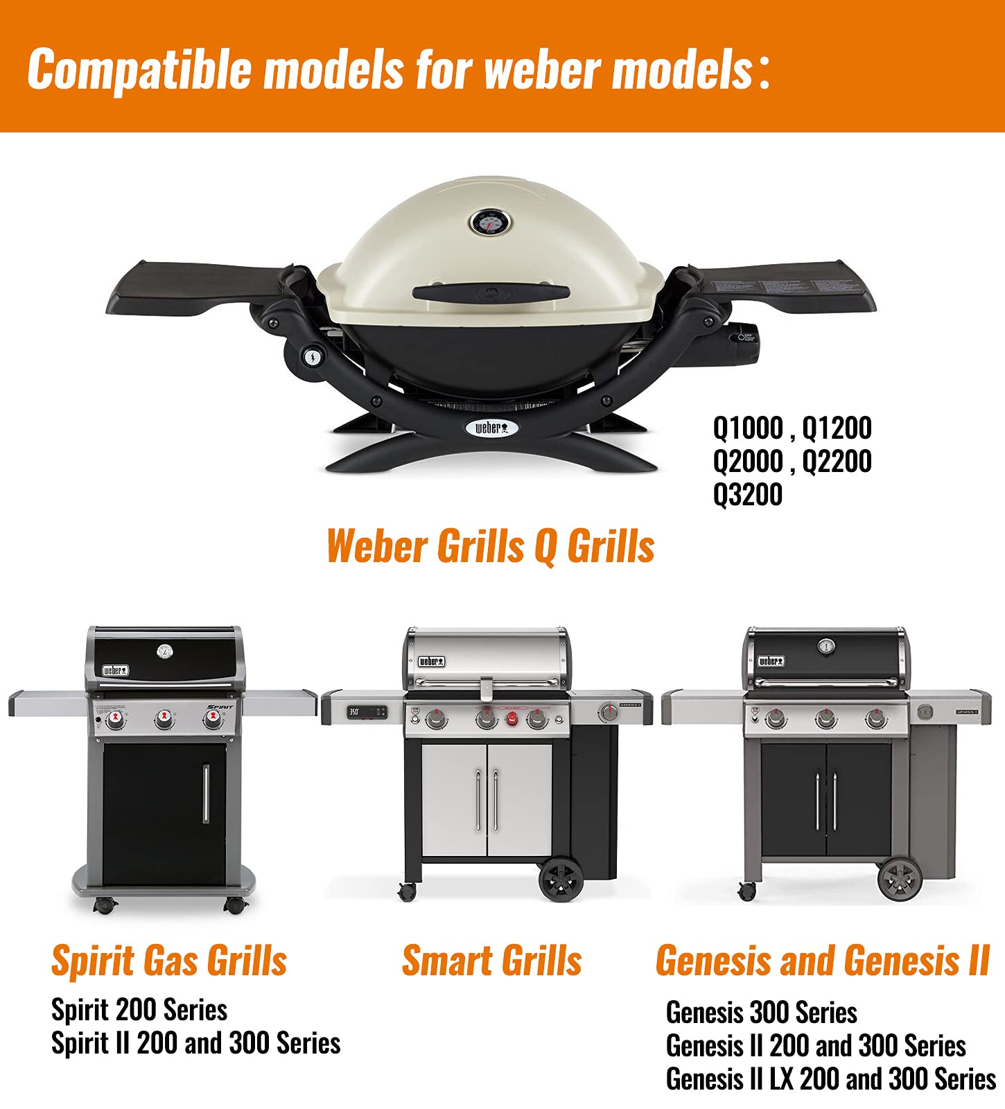 NUPICK Paquete de 20 bandejas de goteo 6415 compatibles con Weber Spirit Series, Genesis Series, parrillas Q Series, bandejas de grasa de papel de aluminio desechables, 8.5 x 6 pulgadas