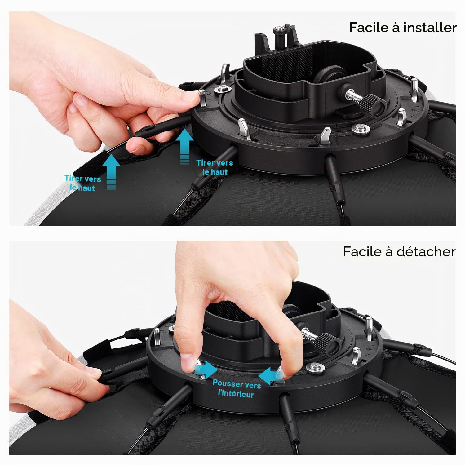 NEEWER Boîte à lumière octogonale de 65 cm avec Fermeture Rapide, Support de Type S, Sac de Transport, Compatible avec NEEWER TT560 NW561 NW600 NW620 NW700 NW-670 750II et Q3 AD200Pro Flash