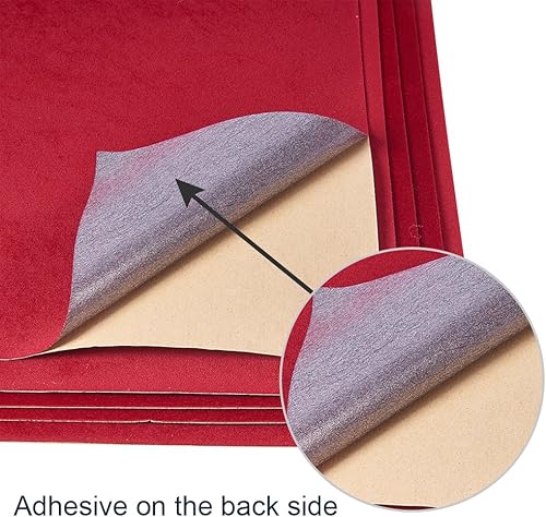 Miniatura 3 de BENECREAT - 20 hojas adhesivas de terciopelo, reverso adhesivo, hojas A4 (21 cm x 30 cm), autoadhesivas, duraderas y resistentes al agua, multiusos,