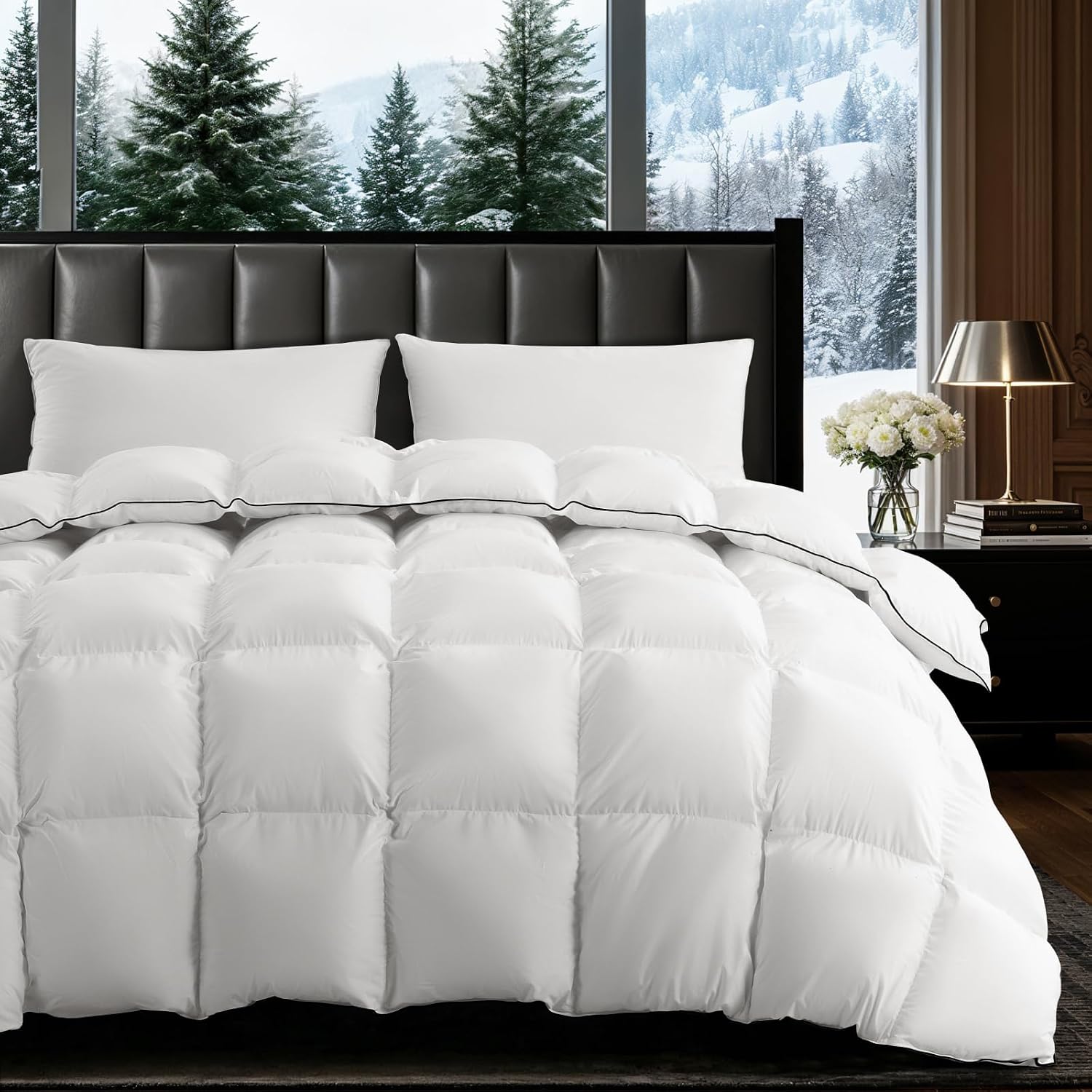Canadian Goose Down Comforter Queen Size 1200TC Cotton Cover