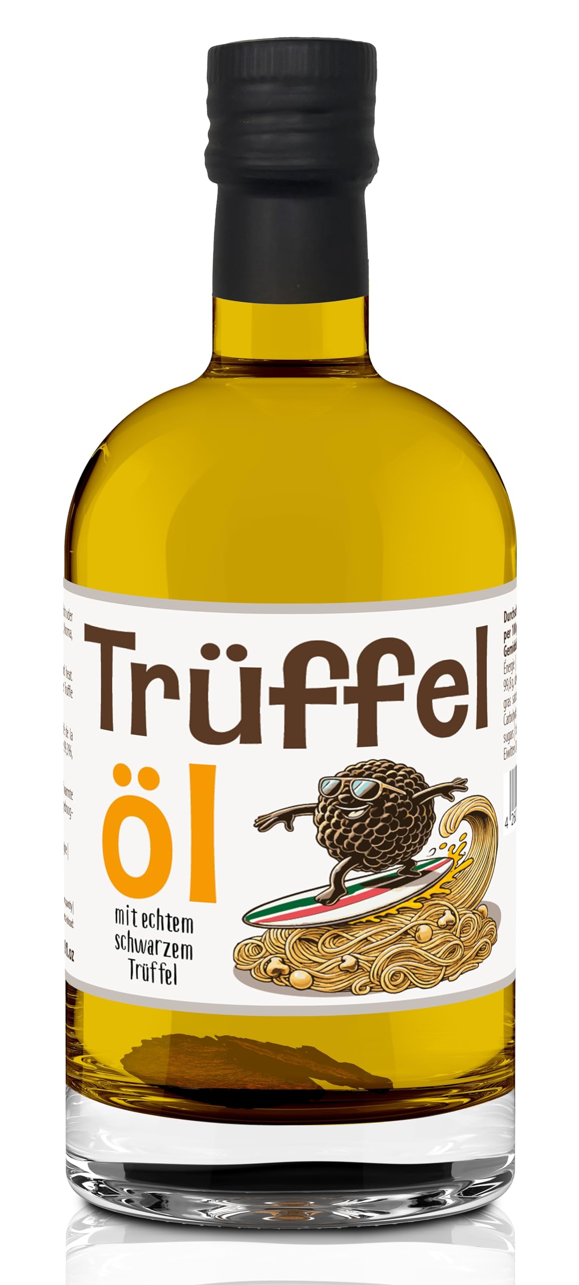 Trüffelöl mit echtem schwarzem Trüffel 250ml extra vergine ideal für Pasta | Premium-Olivenöl, ideal für Saucen, Salate, Risotto, Carpaccio, Trüffelsauce, vegan, glutenfrei, Premium-Qualität