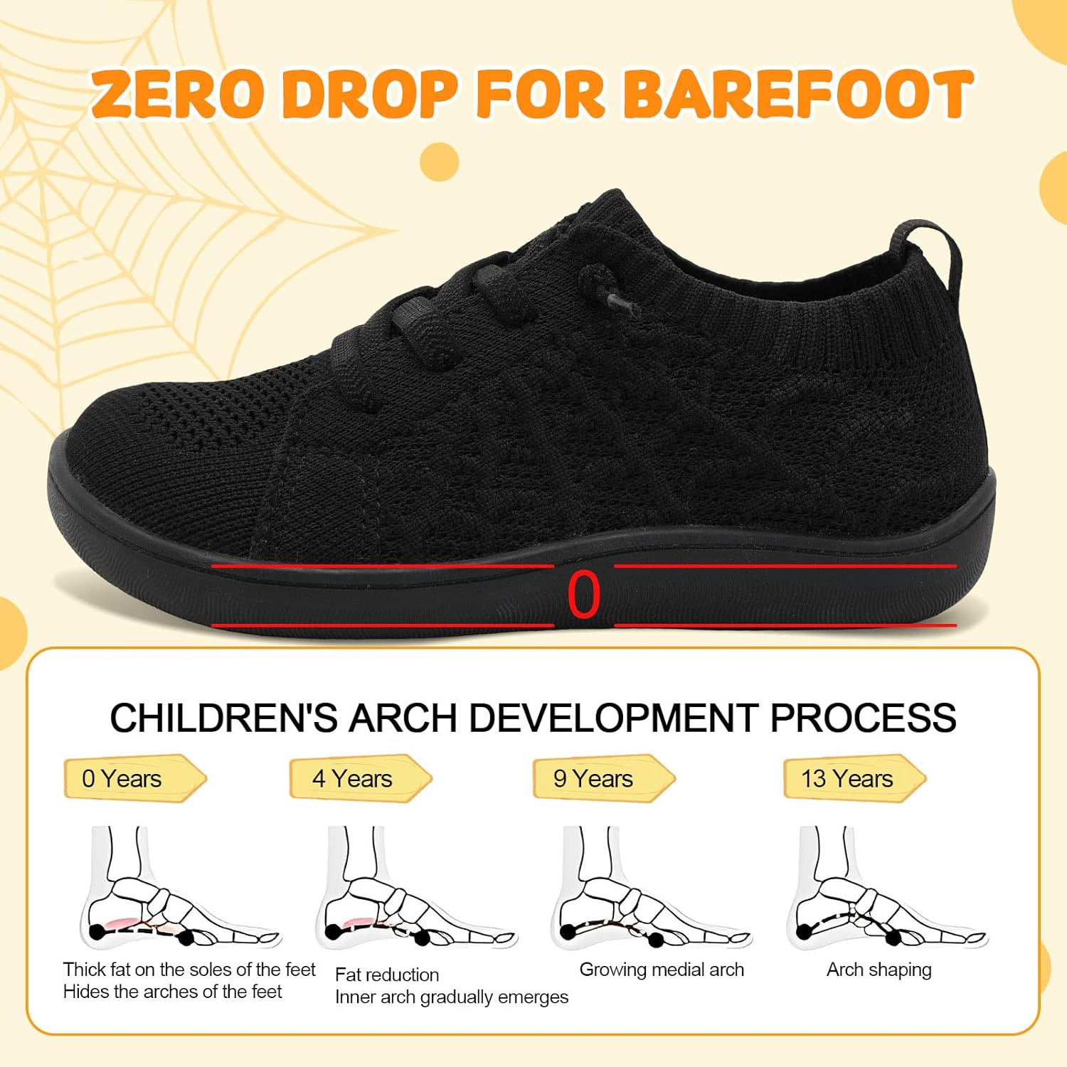 JOINFREE Toddler Shoes Girls Boys Wide Barefoot Shoes Minimalist Walking Sneakers Zero Drop Slip on Tennis Shoe Breathable Naturally Flexible - Image 4
