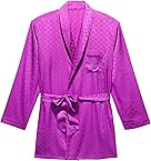 Savage X Fenty, Men's, Savage X Smoking Jacket, Juicy Purple Jacquard Monogram, M