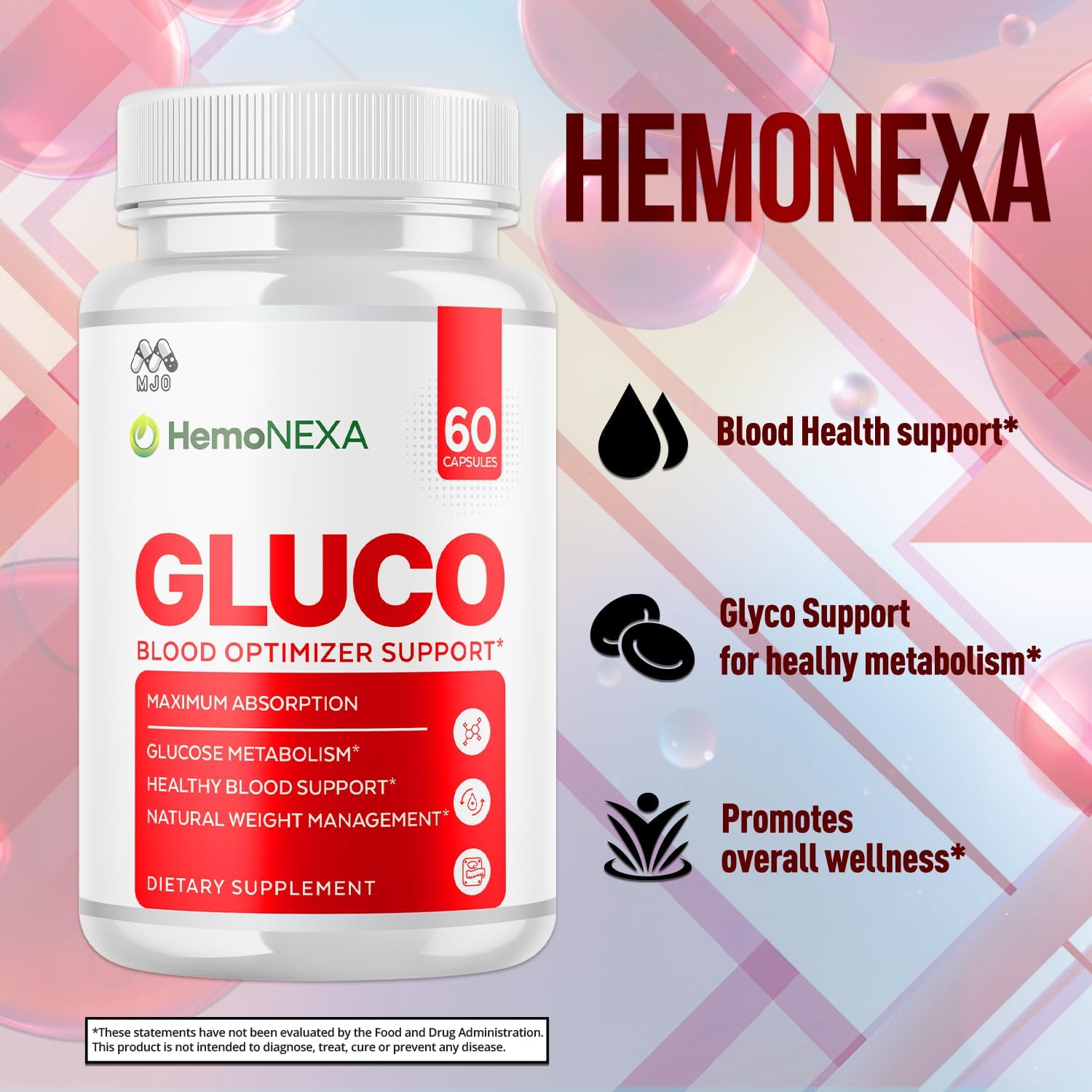 (2 Pack) HemoNexa Capsules, Official Hemo Nexa Blood Health Support Pills with All Natural Ingredients, Advanced Wellness Support Formula with Max Strength Vitamins for Women & Men (120 Capsules) - Image 4