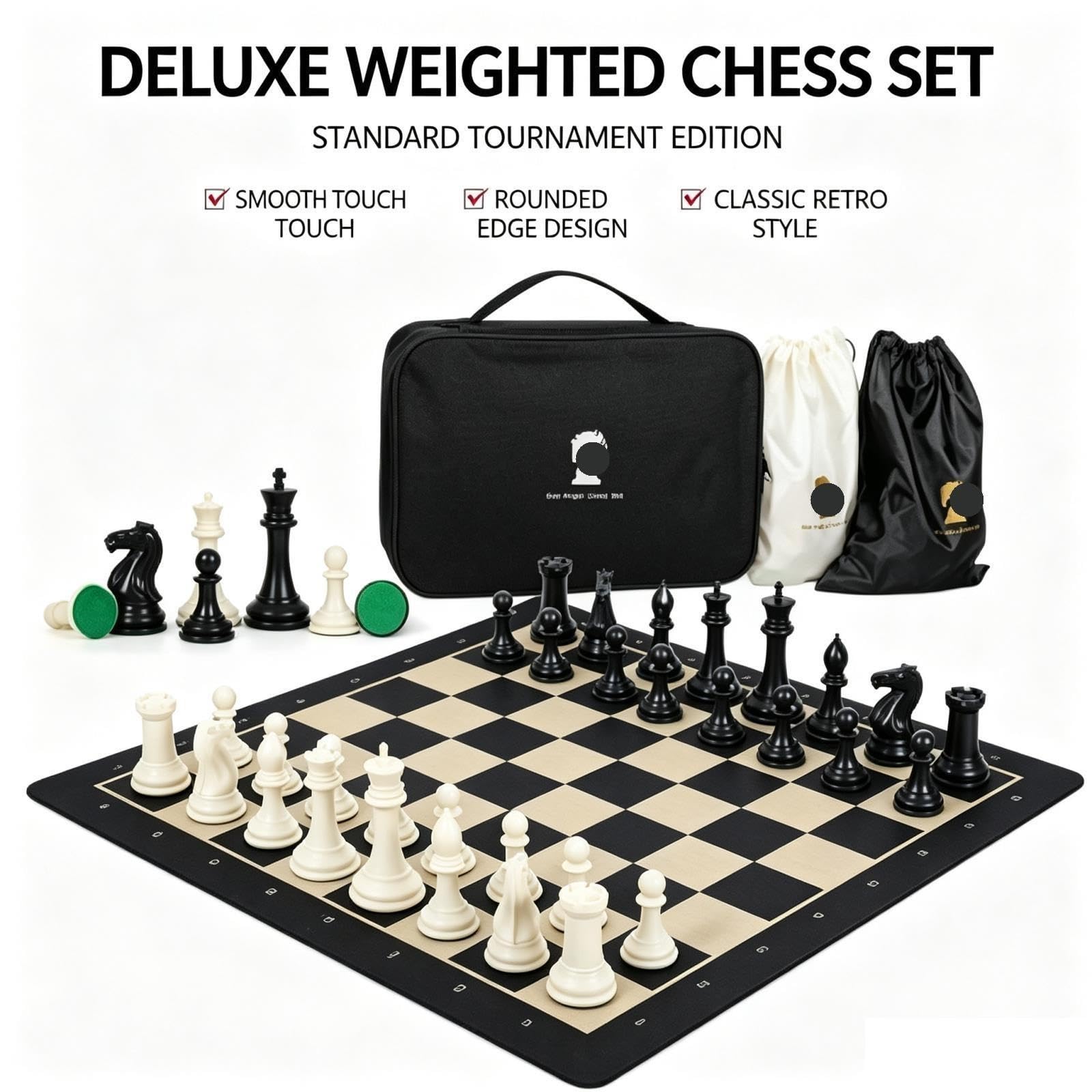 Set di scacchi standard da torneo ponderato deluxe