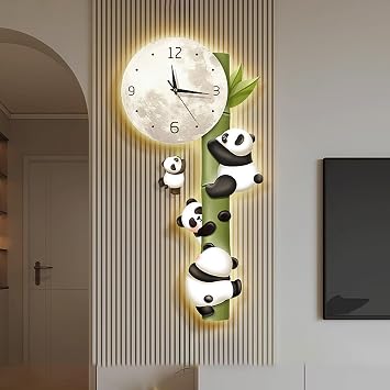 Vertical Large Wall Clocks,Silent Decorative Wall Clock,with Light,with Silent Movement,for Shops Offices Corridor.15.75x31.5in