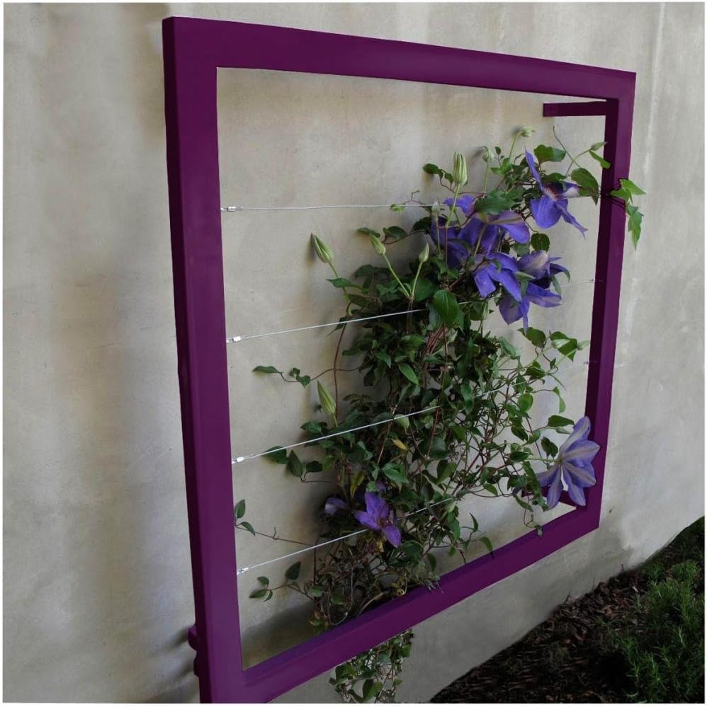 Ina Modern Wall Trellis for Outdoor Plants | Garden and Home Climbing Vines Wall Trellis | Modern, Steel & Durable | Large (Cloud)