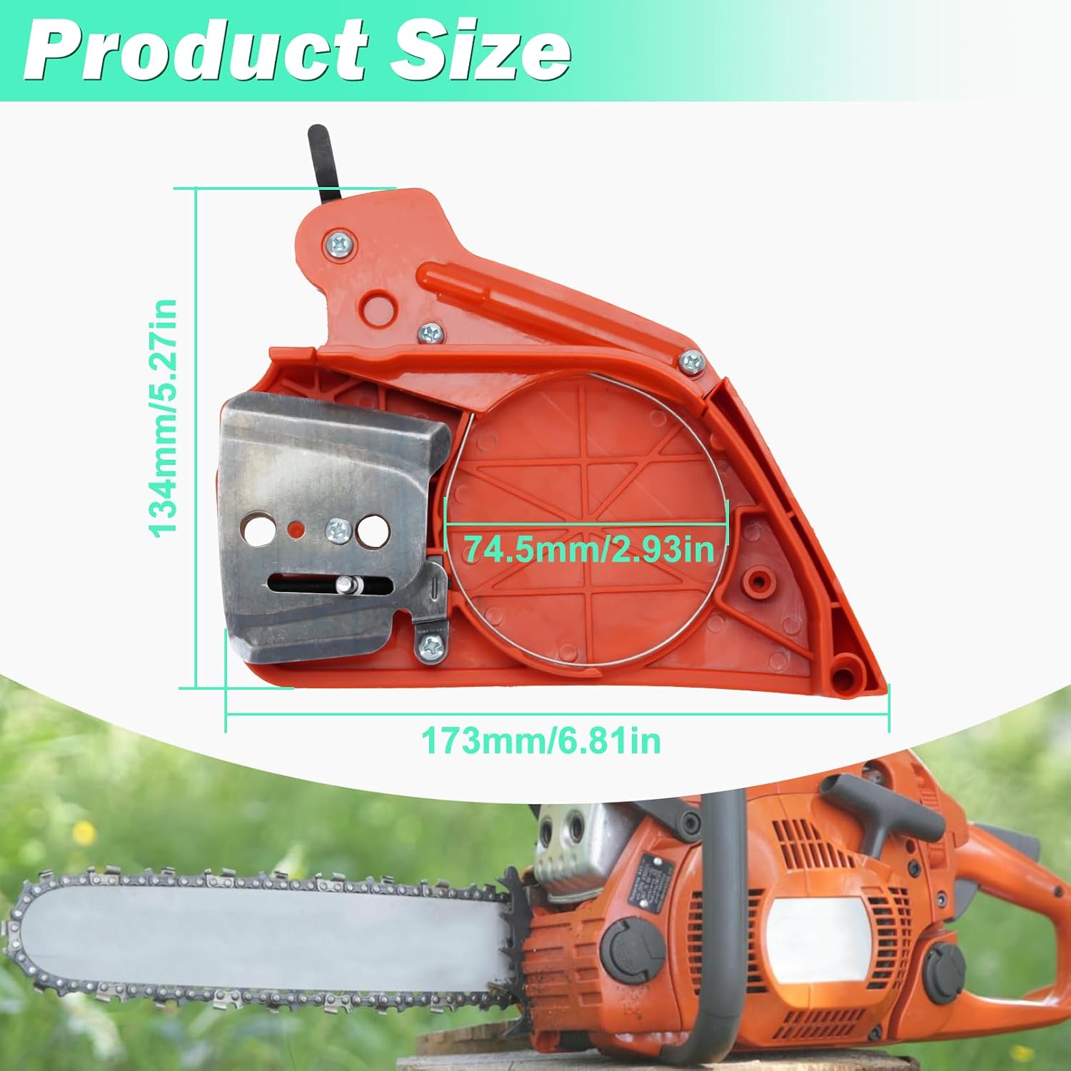 Adefol CS-370 CS-400 Chainsaw Chain Brake & 3/8" 7T Sprocket Clutch Drum Kit for Echo CS-370 CS-400 Chainsaw Replace A556000400 P021017220