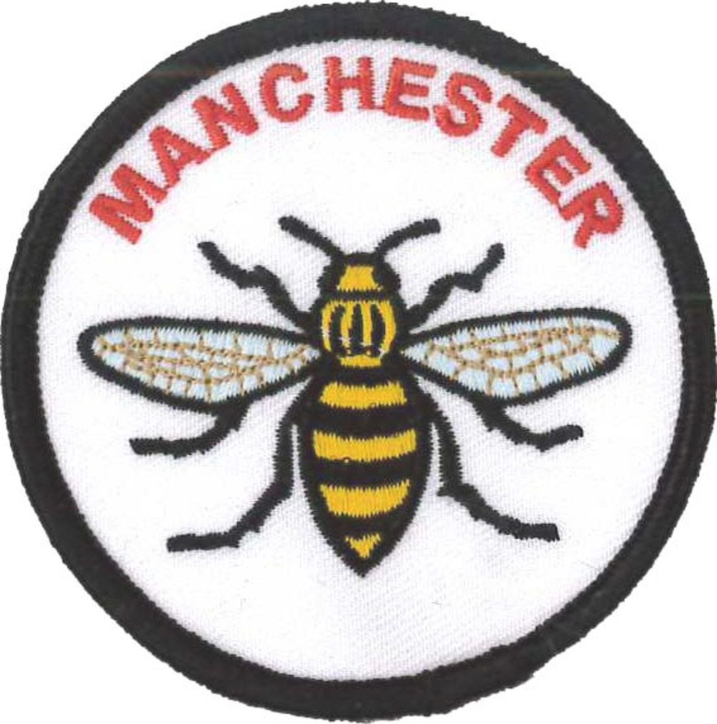 KlicnowManchester Bee (U.K) Embroidered Patch 7cm Dia