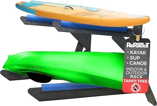 Miniatura 10 de Storage Rack Solutions Estante para kayak al aire libre o interior, estante para canoas o estante para SUP  Estante en una caja