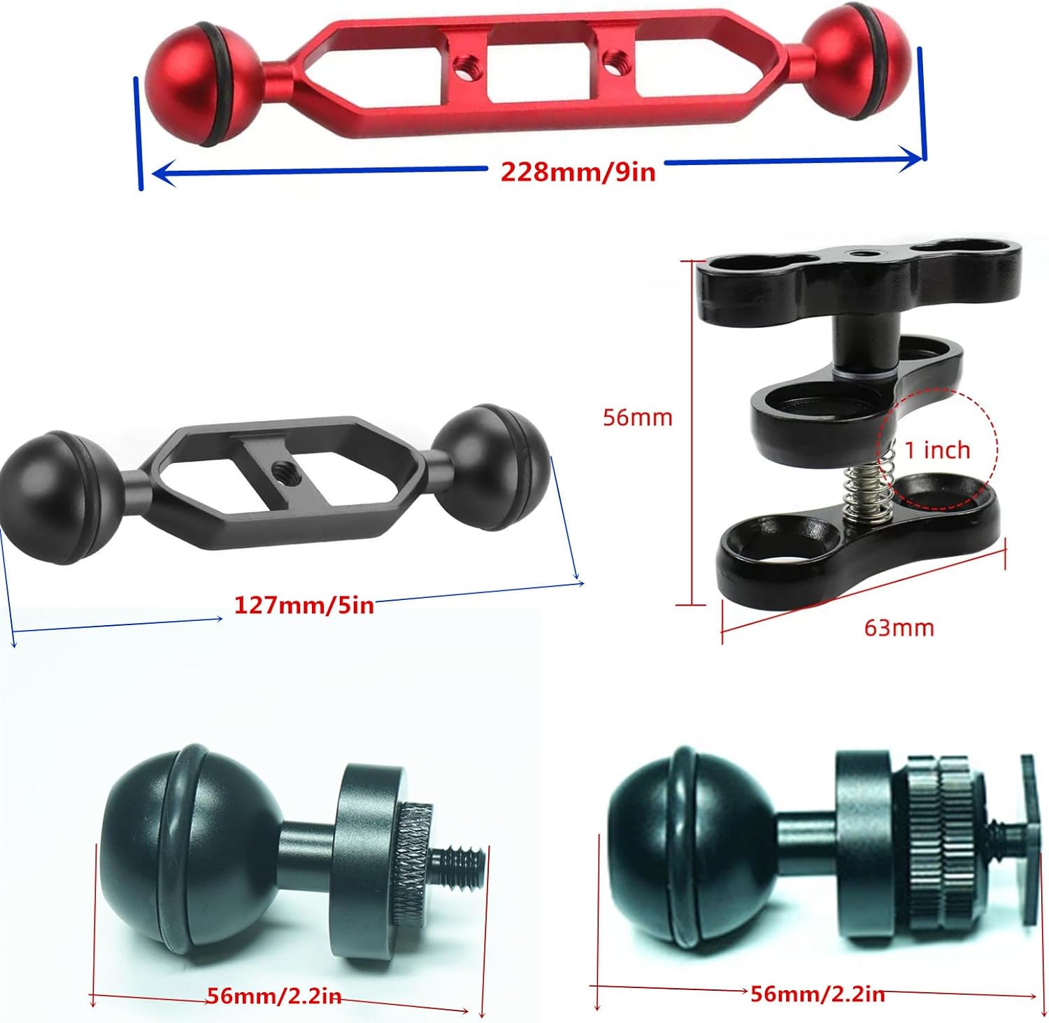 MN-X4 Underwater Shooting Stand Accessory Multi-Functional kit Expansion Connector Handheld Camera for deep-Water Video Recording with Fill Light (MN-X4)