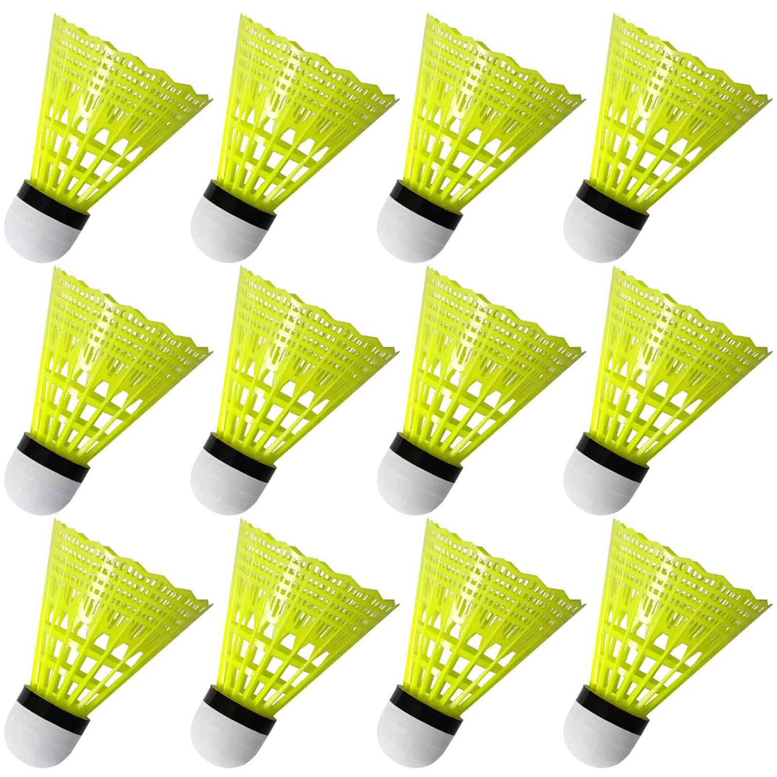 FYSL 12 Pezzi Volani da Badminton, Nylon Volano Badminton per Allenamento e Competizione