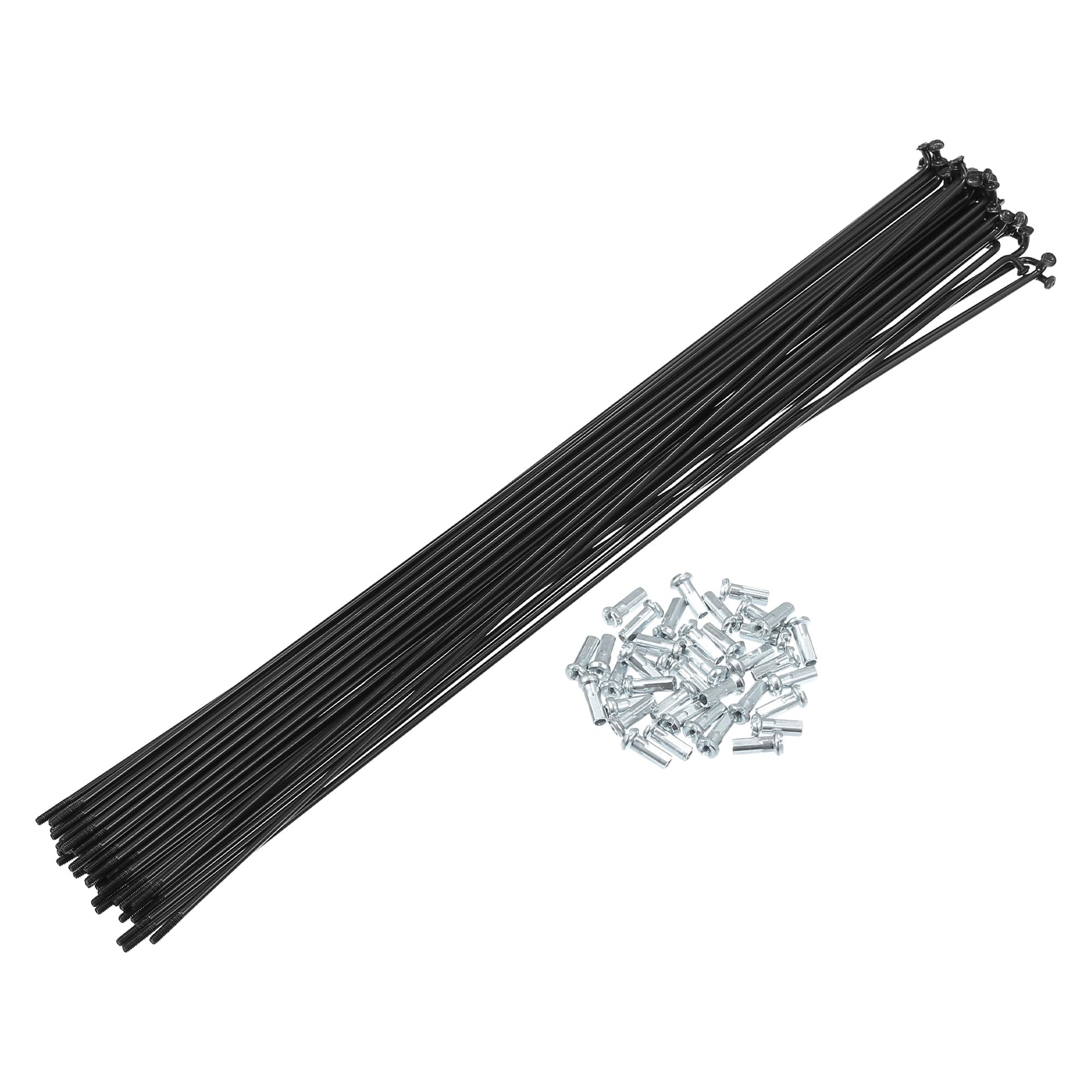 X AUTOHAUX 40pcs 14G J Bend Bicycle Steel Spokes 280mm 11.02"