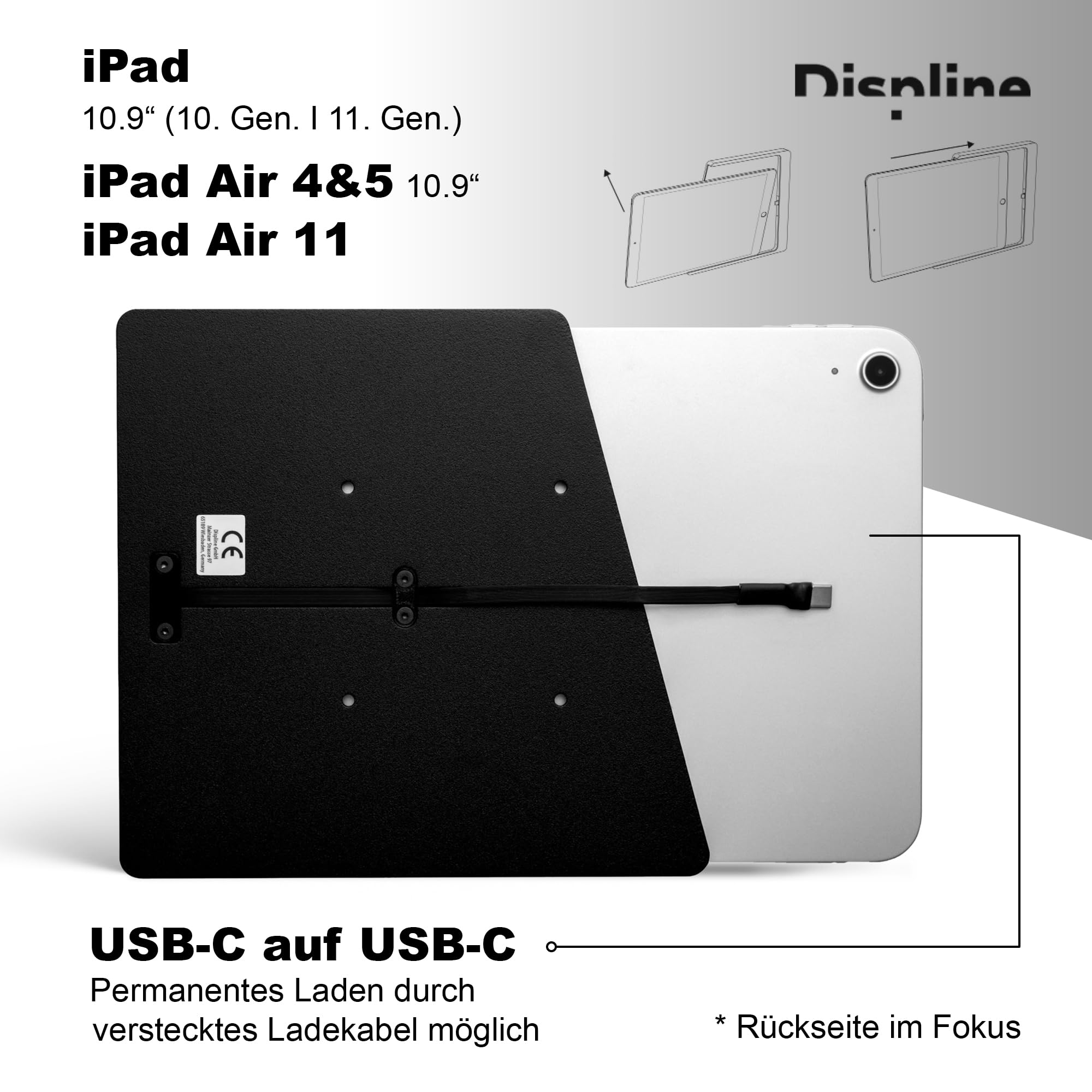 Companion Wall Home - Supporto da parete per tablet, Apple 27,9 cm (11)