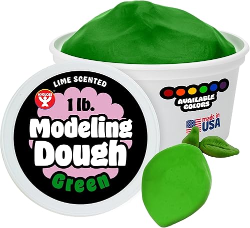 Miniatura 9 de Hygloss Productos Masa de juguete, segura y no tóxica para artes y manualidades, aprender y jugar, perfumada, 1 libra, rojo, aroma a cereza Rojo,6