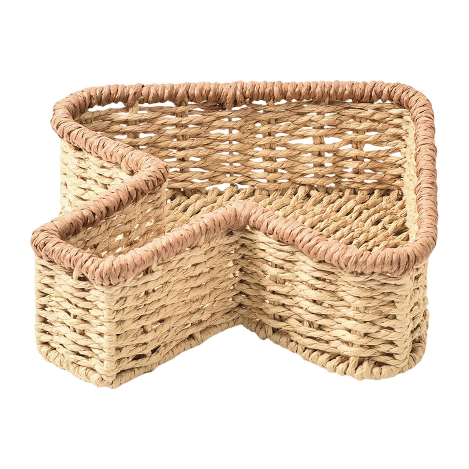 Panier de rangement vêtements compact en tissu pour étagère chambre