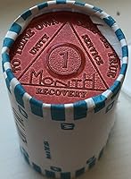 Vista 2 de wendells Lote a granel 25 Aluminio 1 Mes AA Medallones 30 Días Alcohólicos Anónimos Chips