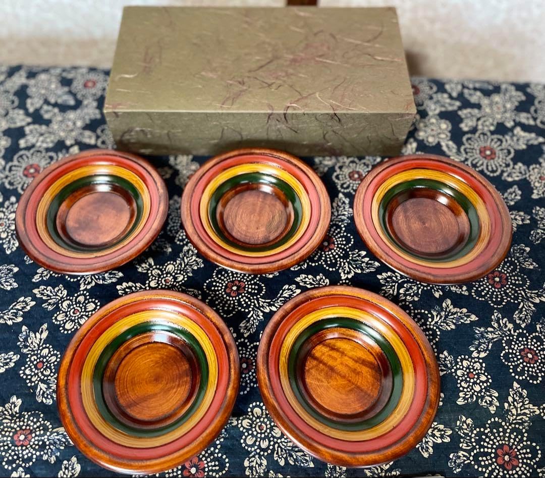 香川漆器 讃岐彫 独楽塗 天然木 三段丸重 重箱 菓子器 茶道