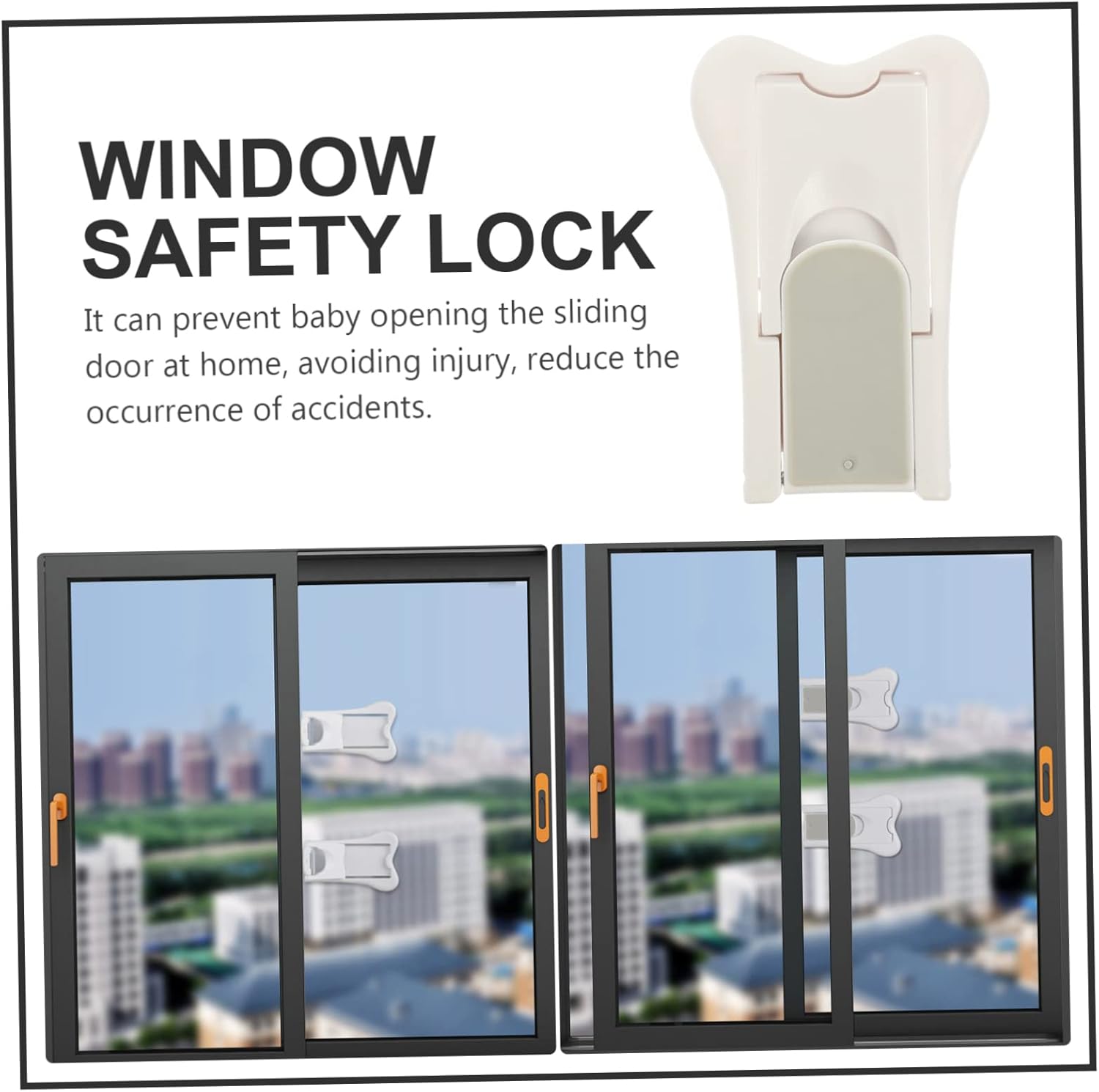 9 Pcs Child Safety Lock Mobile Home Door Knobs Slide Door Lock Window Lock Stopper Slide Window Locks Window Limiting Lock Security Lock with Keys Sliding Door Lock Window Stopper