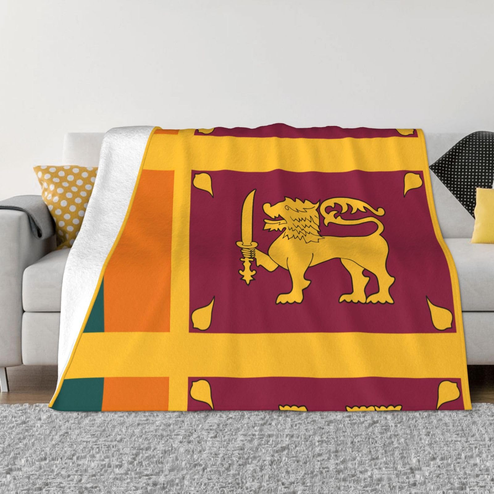 Couverture Sri Lanka en micro-polaire drap de lit pliable doux