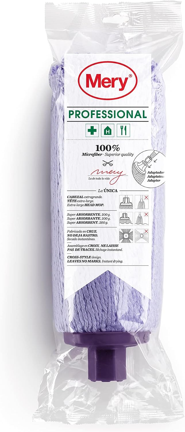 Mery Mop, Microfibre, Purple, 40 x 11 x 8 cm