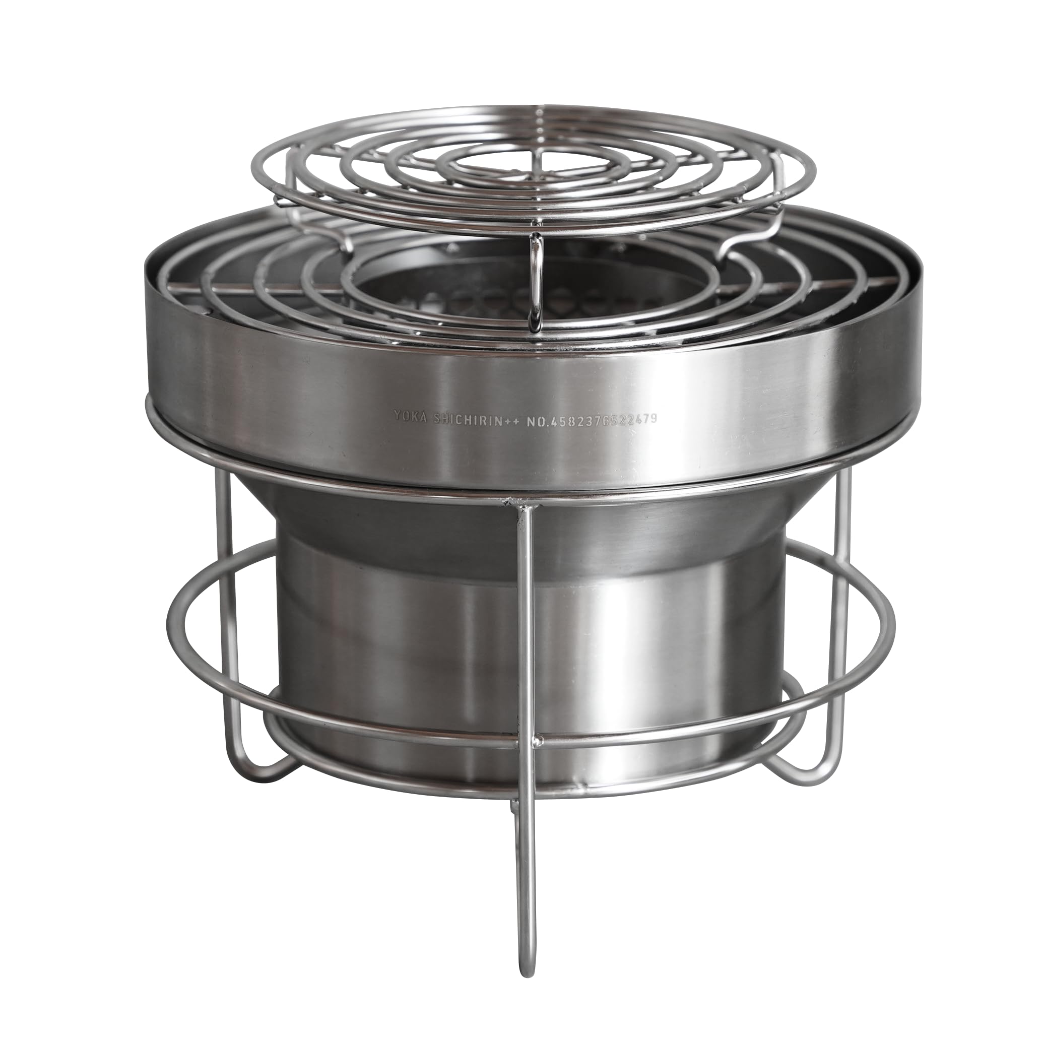 Amazon.co.jp: YOKA SHICHIRIN++ 七輪 BBQ 焚き火 卓上 網の直径24cm