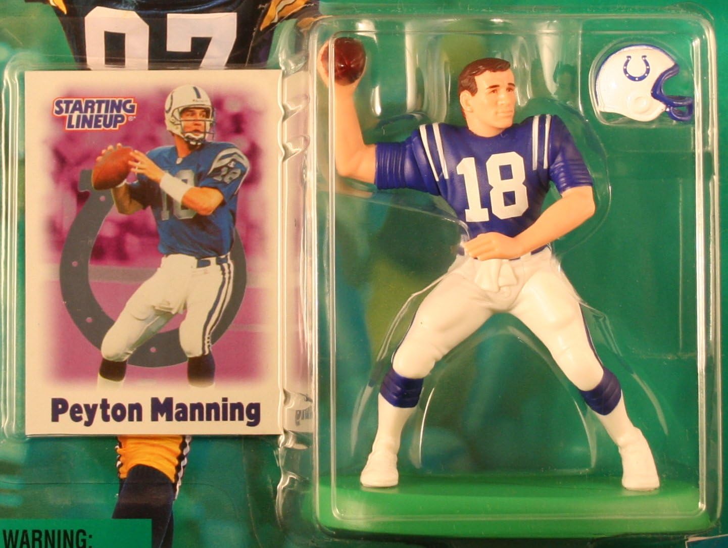 Starting Lineup Peyton Manning / Indianapolis Colts 2000-2001 NFL Action Figure & Exclusive NFL Collector Trading Card